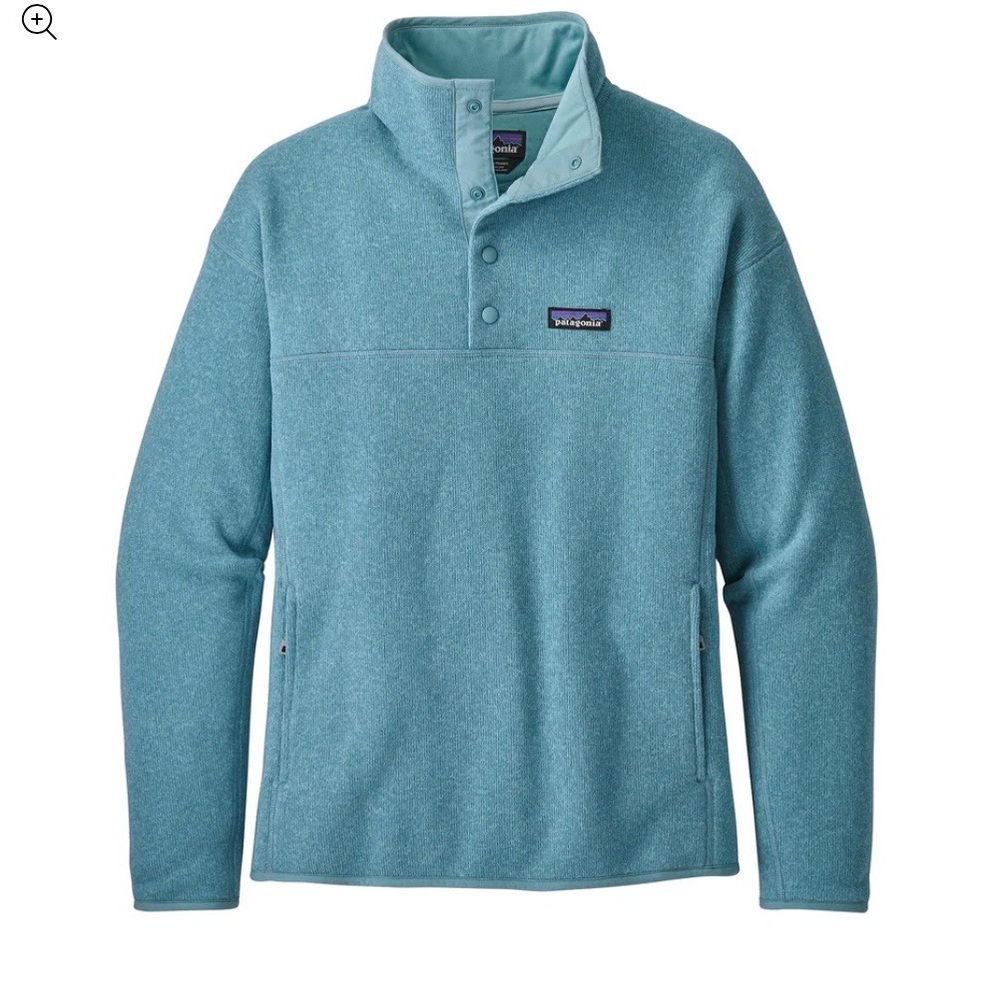 Patagonia Womens Small Better Sweater Dam Blue Snap-T Fleece Jacket